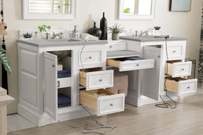 94" De Soto Double Sink Bathroom Vanity, Bright White