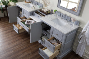 94" De Soto Silver Gray Double Sink Bathroom Vanity, James Martin Vanities - vanitiesdepot.com