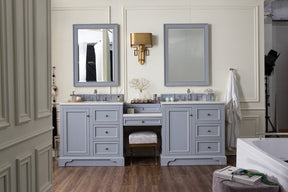 94" De Soto Silver Gray Double Sink Bathroom Vanity, James Martin Vanities - vanitiesdepot.com