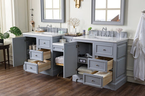 94" De Soto Silver Gray Double Sink Bathroom Vanity, James Martin Vanities - vanitiesdepot.com