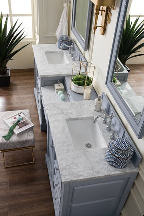 94" De Soto Silver Gray Double Sink Bathroom Vanity, James Martin Vanities - vanitiesdepot.com