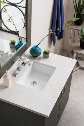 36" Metropolitan Single Sink Bathroom Vanity,  Silver Oak