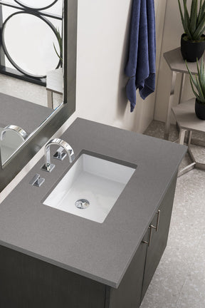 36" Metropolitan Single Sink Bathroom Vanity,  Silver Oak