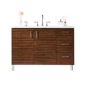 48" Metropolitan Single Sink Bathroom Vanity, American Walnut