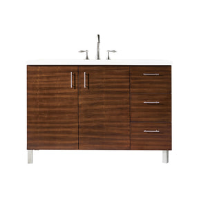 48" Metropolitan Single Sink Bathroom Vanity, American Walnut