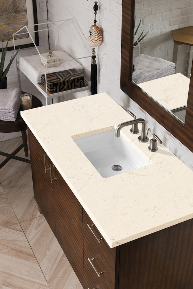 48" Metropolitan Single Sink Bathroom Vanity, American Walnut