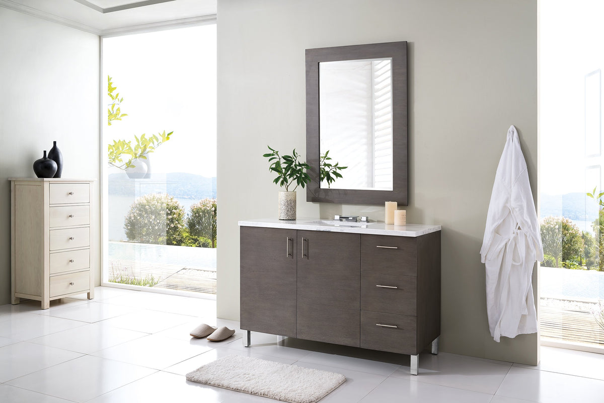 48" Metropolitan Silver Oak Single Sink Bathroom Vanity, James Martin Vanities - vanitiesdepot.com