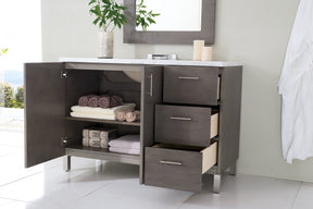 48" Metropolitan Silver Oak Single Sink Bathroom Vanity, James Martin Vanities - vanitiesdepot.com