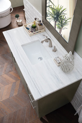 48" Metropolitan Silver Oak Single Sink Bathroom Vanity, James Martin Vanities - vanitiesdepot.com