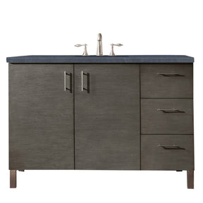 48" Metropolitan Single Sink Bathroom Vanity, Silver Oak