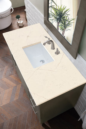 48" Metropolitan Single Sink Bathroom Vanity, Silver Oak