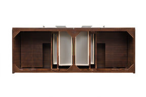 60" Metropolitan American Walnut Double Sink Bathroom Vanity, James Martin Vanities - vanitiesdepot.com