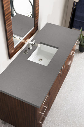 60" Metropolitan Single Sink Bathroom Vanity, American Walnut