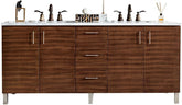 72" Metropolitan American Walnut Double Sink Bathroom Vanity, James Martin Vanities - vanitiesdepot.com