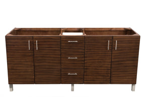 72" Metropolitan American Walnut Double Sink Bathroom Vanity, James Martin Vanities - vanitiesdepot.com