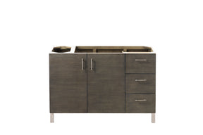 48" Metropolitan Single Sink Bathroom Vanity, Silver Oak