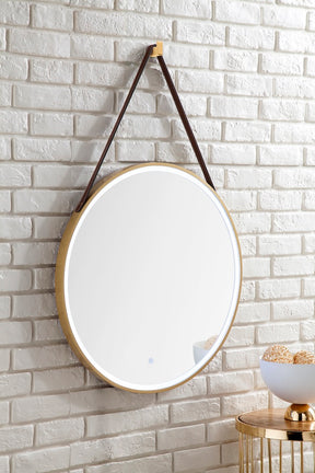 27.6" Annapolis Round Mirror, Anti-Fog, LED, Brushed Gold