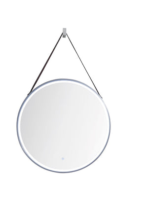 27.6" Annapolis Round Mirror, Anti-Fog, LED, Brushed Nickel