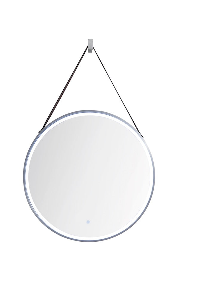 27.6" Annapolis Round Mirror, Anti-Fog, LED, Brushed Nickel