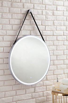 27.6" Annapolis Round Mirror, Anti-Fog, LED, Brushed Nickel