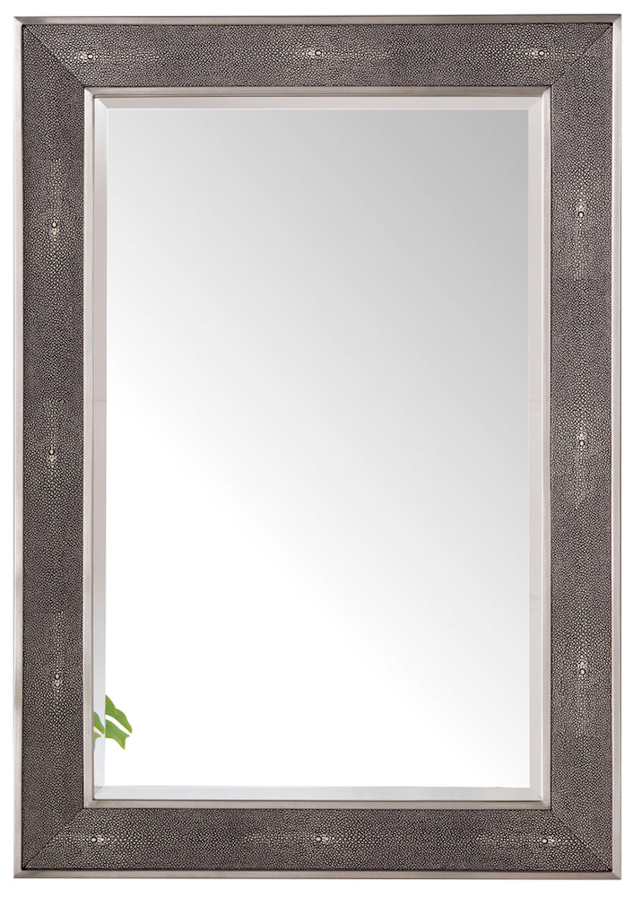 28" Element Mirror, Silver w/ Charcoal