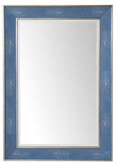 28" Element Mirror, Silver w/ Delft Blue