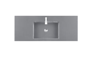 48" Mercer Island Single Sink Bathroom Vanity, Coffee Oak w/ Matte Black