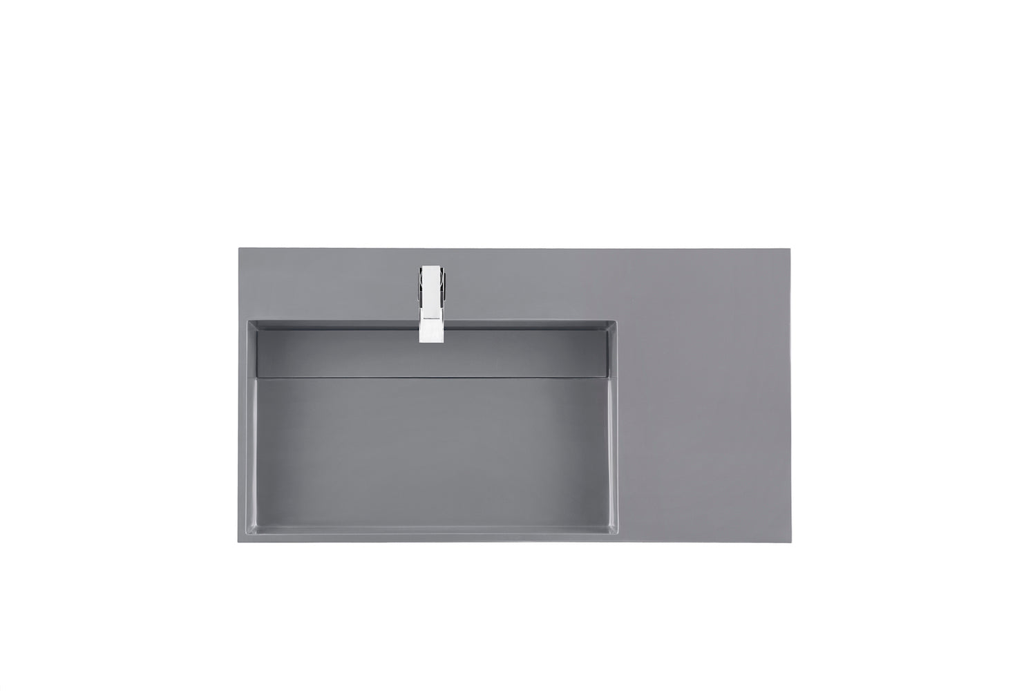 36" DGG Single Composite Stone Countertop, glossy grey