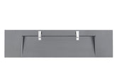 72" DGG Double Composite Stone Countertop, glossy grey