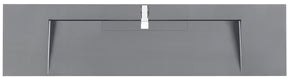 72" Mercer Island Single Sink Bathroom Vanity, Ash Gray w/ Brushed Nickel