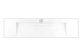 72" Mercer Island Single Sink Bathroom Vanity, Ash Gray w/ Matte Black