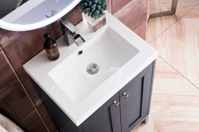 20" Chianti Single Sink Bathroom Vanity, Mineral Grey, Brushed Nickel w/ Countertop