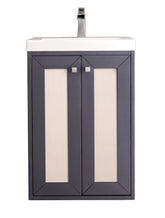 20" Chianti Single Sink Bathroom Vanity, Mineral Grey w/ Countertop