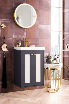 20" Chianti Single Sink Bathroom Vanity, Mineral Grey w/ Countertop