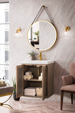 20" Chianti Single Sink Bathroom Vanity, Whitewashed Walnut w/ Countertop