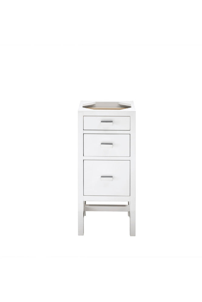 15" Addison Storage Cabinet w/ Drawers, Glossy White