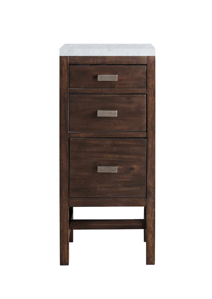 15" Addison Storage Cabinet w/ Drawers, Mid Century Acacia