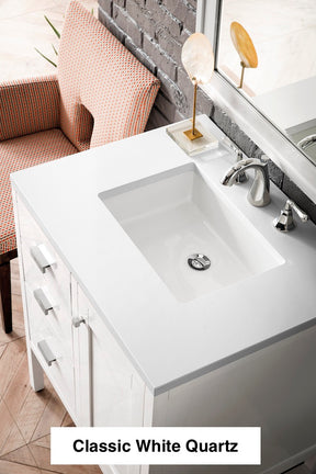30" Addison Single Sink Bathroom Vanity, Glossy White
