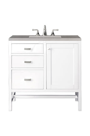 36" Addison Single Sink Bathroom Vanity, Glossy White