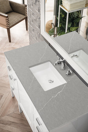 48" Addison Single Sink Bathroom Vanity, Glossy White