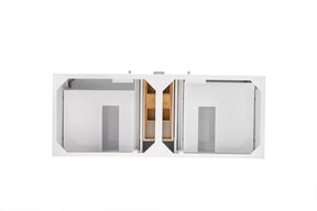 60" Addison Double Sink Bathroom Vanity, Glossy White