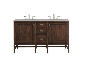 60" Addison Double Sink Bathroom Vanity, Mid Century Acacia