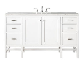 60" Addison Single Sink Bathroom Vanity, Glossy White