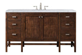 60" Addison Single Sink Bathroom Vanity, Mid Century Acacia