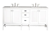 72" Addison Double Sink Bathroom Vanity, Glossy White