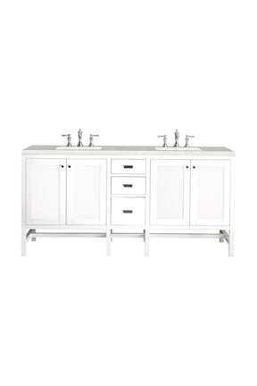 72" Addison Double Sink Bathroom Vanity, Glossy White