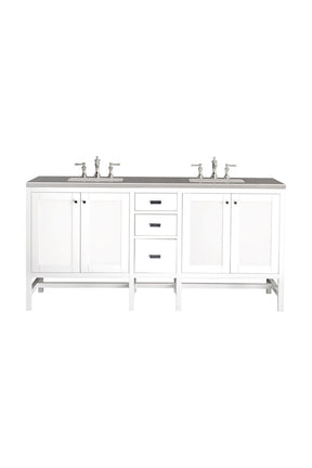 72" Addison Double Sink Bathroom Vanity, Glossy White