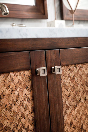 72" Addison Double Sink Bathroom Vanity, Mid Century Acacia