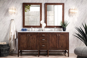 72" Addison Double Sink Bathroom Vanity, Mid Century Acacia