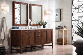 72" Addison Double Sink Bathroom Vanity, Mid Century Acacia